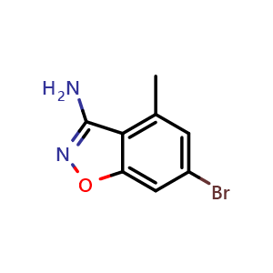 Chemical structure of 3-Amino-6-bromo-4-methylbenzisoxazole , AChemBlock AD290728