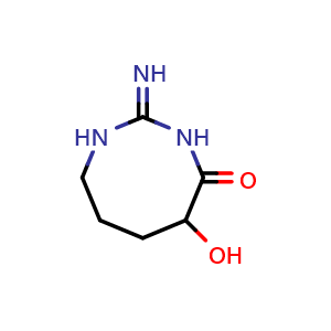 Chemical structure of 5-Hydroxy-2-imino-1,3-diazocan-4-one , AChemBlock AD290757
