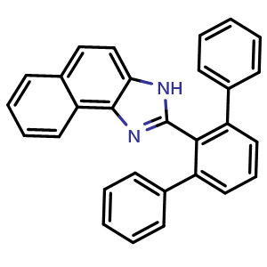 Chemical structure of 2-([1,1’:3’,1’’-Terphenyl]-2’-yl)-3H-naphtho[1,2-d]imidazole , AChemBlock AD290759