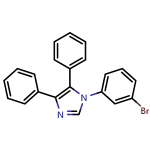 Chemical structure of 1-(3-Bromophenyl)-4,5-diphenyl-1H-imidazole , AChemBlock AD290767