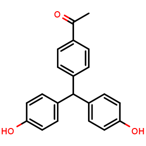 Chemical structure of 4’-[Bis(4’-hydroxyphenyl)methyl]acetophenone , AChemBlock AD290768