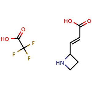 Chemical structure of (E)-3-(Azetidin-2-yl)acrylic acid trifluoroacetate , AChemBlock AD290770