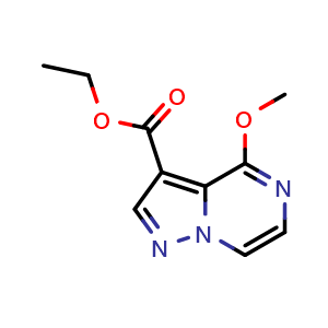 Chemical structure of Ethyl 4-methoxypyrazolo[1,5-a]pyrazine-3-carboxylate , AChemBlock AD290771