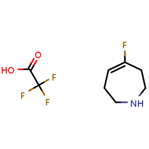 Chemical structure of 4-Fluoro-2,3,6,7-tetrahydro-1H-azepine trifluoroacetate , AChemBlock AD290780