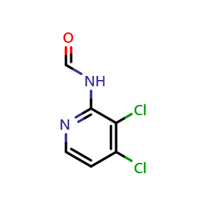 Chemical structure of N-(3,4-Dichloropyridin-2-yl)formamide , AChemBlock AD290789