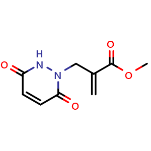 Chemical structure of Methyl 2-[(3,6-dioxo-2,3-dihydropyridazin-1(6H)-yl)methyl]acrylate , AChemBlock AD290803