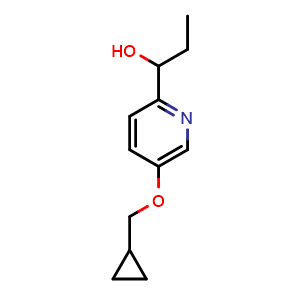 Chemical structure of 1-[5-(Cyclopropylmethoxy)pyridin-2-yl]-1-propanol , AChemBlock AD290817