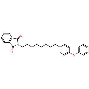 Chemical structure of 2-[8-(4-Phenoxyphenyl)octyl]isoindoline-1,3-dione , AChemBlock AD290831