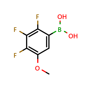 Chemical structure of 5-Methoxy-2,3,4,-trifluorophenylboronic acid , AChemBlock AD290857