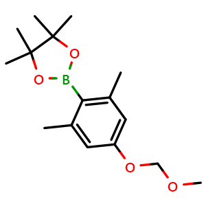 Chemical structure of 2-(4-(Methoxymethoxy)-2,6-dimethylphenyl)-4,4,5,5-tetramethyl-1,3,2-dioxaborolane , AChemBlock AD290858