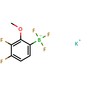 Chemical structure of Potassium (3,4-difluoro-2-methoxyphenyl)trifluoroborate , AChemBlock AD290924