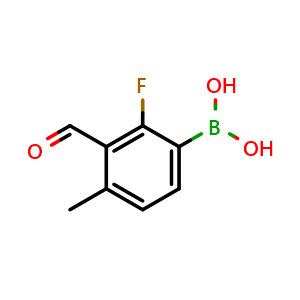 Chemical structure of 2-Fluoro-3-formyl-4-methylphenylboronic acid , AChemBlock AD290936