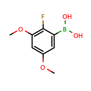 Chemical structure of (2-Fluoro-3,5-dimethoxyphenyl)boronic acid , AChemBlock AD290951