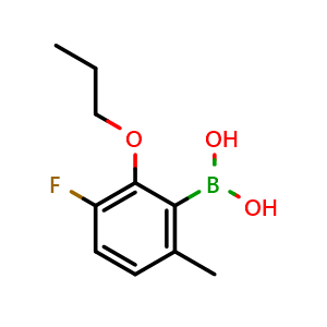 Chemical structure of (3-Fluoro-6-methyl-2-propoxyphenyl)boronic acid , AChemBlock AD290969