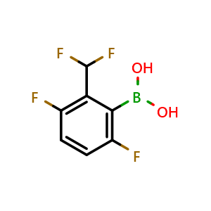 Chemical structure of (2-(Difluoromethyl)-3,6-difluorophenyl)boronic acid , AChemBlock AD290980