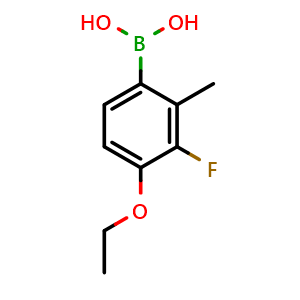 Chemical structure of (4-Ethoxy-3-fluoro-2-methylphenyl)boronic acid , AChemBlock AD291040