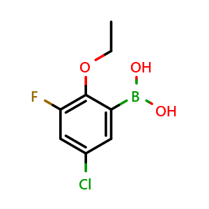 Chemical structure of (5-Chloro-2-ethoxy-3-fluorophenyl)boronic acid , AChemBlock AD291041