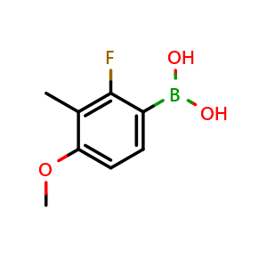 Chemical structure of (2-Fluoro-4-methoxy-3-methylphenyl)boronic acid , AChemBlock AD291050