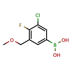Chemical structure of (3-Chloro-4-fluoro-5-(methoxymethyl)phenyl)boronic acid , AChemBlock AD291052