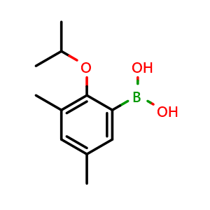 Chemical structure of (2-Isopropoxy-3,5-dimethylphenyl)boronic acid , AChemBlock AD291054