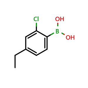 Chemical structure of (2-Chloro-4-ethylphenyl)boronic acid , AChemBlock AD291069