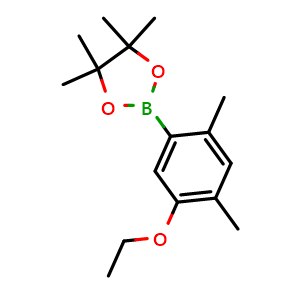 Chemical structure of 2-(5-Ethoxy-2,4-dimethylphenyl)-4,4,5,5-tetramethyl-1,3,2-dioxaborolane , AChemBlock AD291076