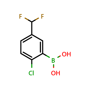 Chemical structure of (2-Chloro-5-(difluoromethyl)phenyl)boronic acid , AChemBlock AD291093