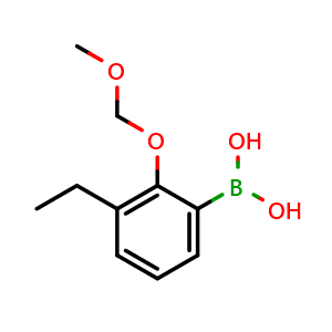 Chemical structure of (3-Ethyl-2-(methoxymethoxy)phenyl)boronic acid , AChemBlock AD291101