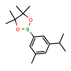 Chemical structure of 2-(3-Isopropyl-5-methylphenyl)-4,4,5,5-tetramethyl-1,3,2-dioxaborolane , AChemBlock AD291113