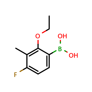 Chemical structure of (2-Ethoxy-4-fluoro-3-methylphenyl)boronic acid , AChemBlock AD291119