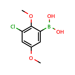 Chemical structure of (3-Chloro-2,5-dimethoxyphenyl)boronic acid , AChemBlock AD291140