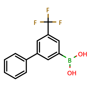 Chemical structure of (5-(Trifluoromethyl)-[1,1'-biphenyl]-3-yl)boronic acid , AChemBlock AD291147