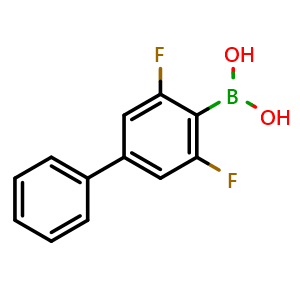 Chemical structure of (3,5-Difluoro-[1,1'-biphenyl]-4-yl)boronic acid , AChemBlock AD291159
