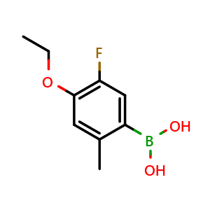 Chemical structure of (4-Ethoxy-5-fluoro-2-methylphenyl)boronic acid , AChemBlock AD291162