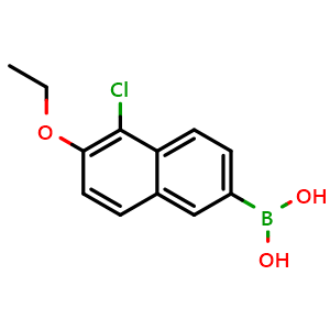 Chemical structure of (5-Chloro-6-ethoxynaphthalen-2-yl)boronic acid , AChemBlock AD291181
