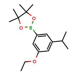 Chemical structure of 2-(3-Ethoxy-5-isopropylphenyl)-4,4,5,5-tetramethyl-1,3,2-dioxaborolane , AChemBlock AD291192