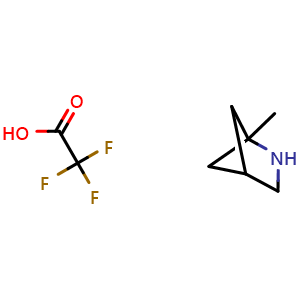 Chemical structure of 1-Methyl-2-azabicyclo[2.1.1]hexane 2,2,2-trifluoroacetate , AChemBlock AD291203