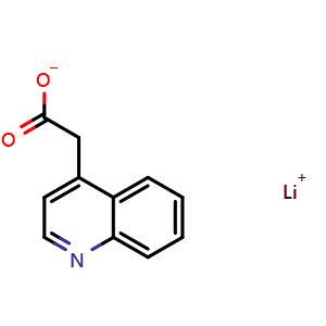Chemical structure of Lithium 2-(quinolin-4-yl)acetate , AChemBlock AD291212