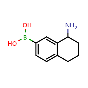 Chemical structure of (8-Amino-5,6,7,8-tetrahydronaphthalen-2-yl)boronic acid , AChemBlock AD291231