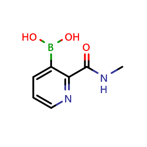 Chemical structure of (2-(Methylcarbamoyl)pyridin-3-yl)boronic acid , AChemBlock AD291283
