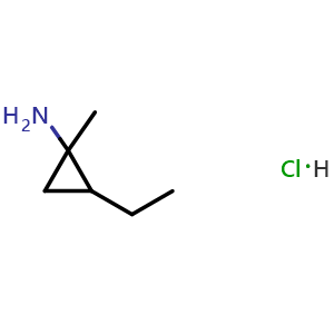 Chemical structure of 2-Ethyl-1-methylcyclopropanamine (hydrochloride) , AChemBlock AD291293