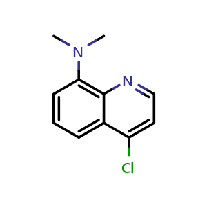 Chemical structure of 4-Chloro-N,N-dimethylquinolin-8-amine , AChemBlock AD291295