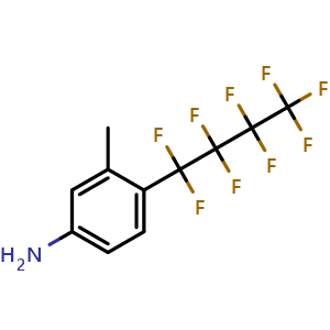Chemical structure of 3-Methyl-4-(nonafluorobutyl)aniline , AChemBlock AD291304
