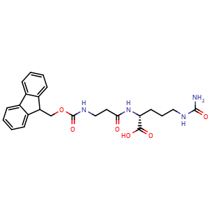 Chemical structure of Fmoc-β-Ala-D-Cit-OH , AChemBlock AD291322