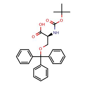 Chemical structure of Boc-Ser(Trt)-OH , AChemBlock AD291326