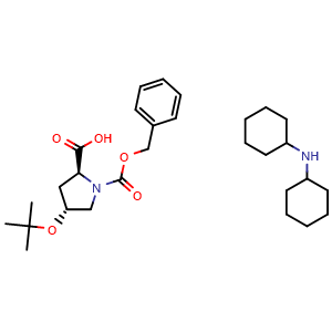 Chemical structure of Z-Hyp(tBu)-OH.DCHA , AChemBlock AD291334