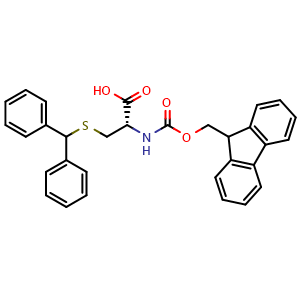 Chemical structure of Fmoc-D-Cys(DPM)-OH , AChemBlock AD291336