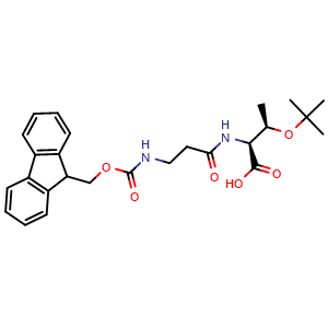 Chemical structure of Fmoc-β-Ala-Thr(tBu)-OH , AChemBlock AD291337