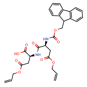 Chemical structure of Fmoc-Asp(OAll)-Asp(OAll)-OH , AChemBlock AD291342