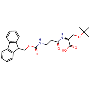 Chemical structure of Fmoc-β-Ala-Ser(tbu)-OH , AChemBlock AD291344